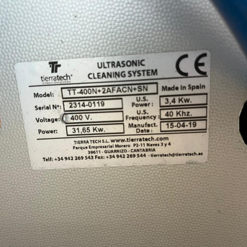Placa técnica da máquina de ultrassons TT-400N Tierratech